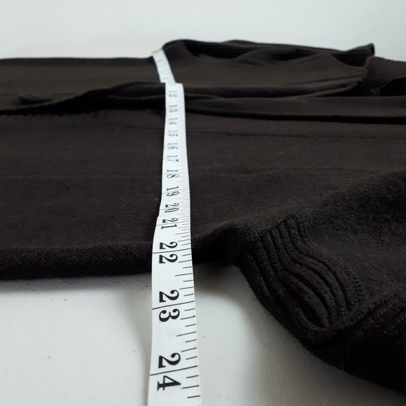 Brown Wool Double Collar Cocoon Cardigan - Picture 6 of 13